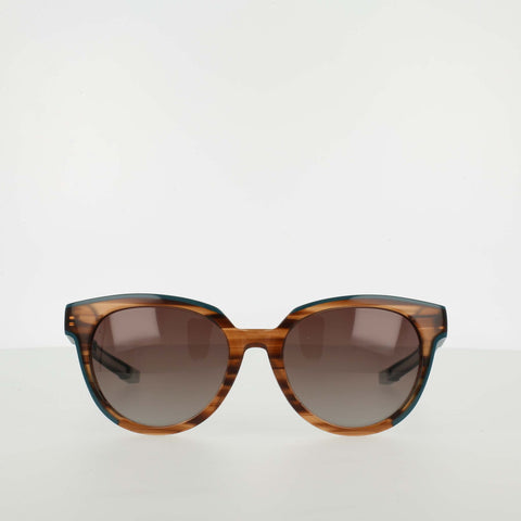 Champion Women's Polarized Retainer Round in Brown Horn/Teal