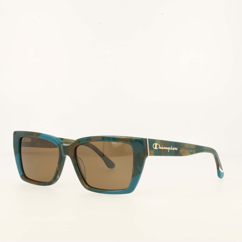 Champion Women's Polarized Slim Rectangle in Teal Feathered