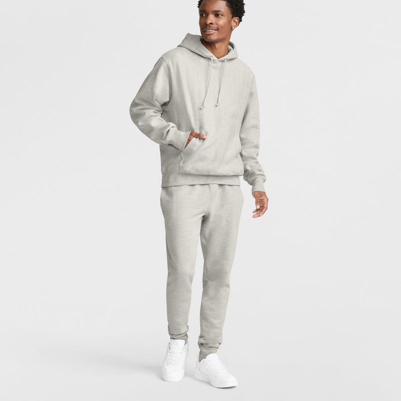 Champion Reverse Weave Joggers, C Logo in New Manhattan Mist Heather