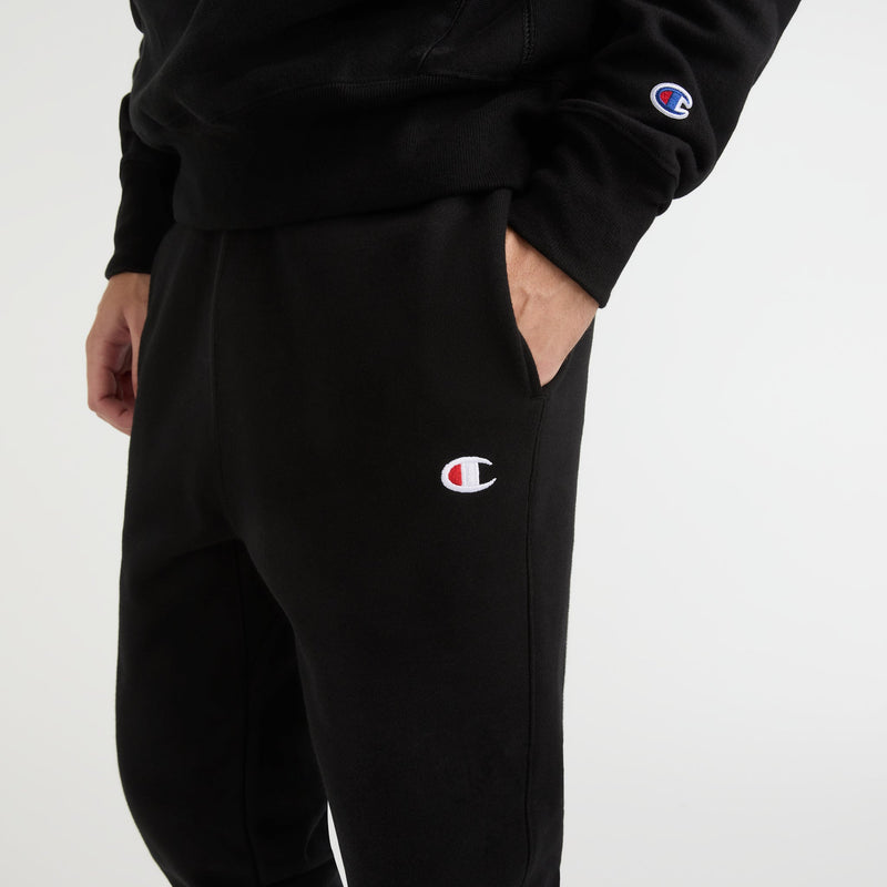 Champion Reverse Weave Joggers, C Logo in Black