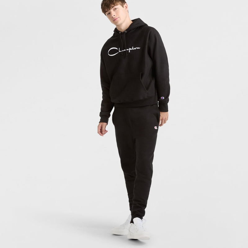 Champion Reverse Weave Joggers, C Logo in Black