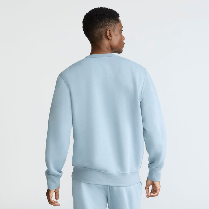 Champion Powerblend Crewneck Sweatshirt, C Logo in Cloudy Blue