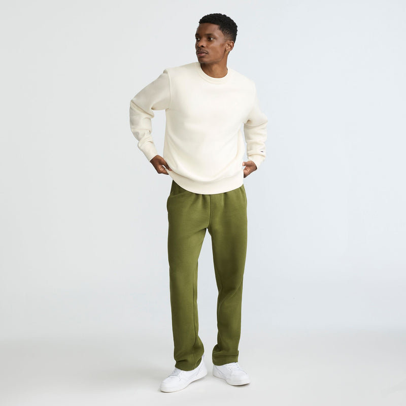 Champion Powerblend Crewneck Sweatshirt, C Logo in Turtledove