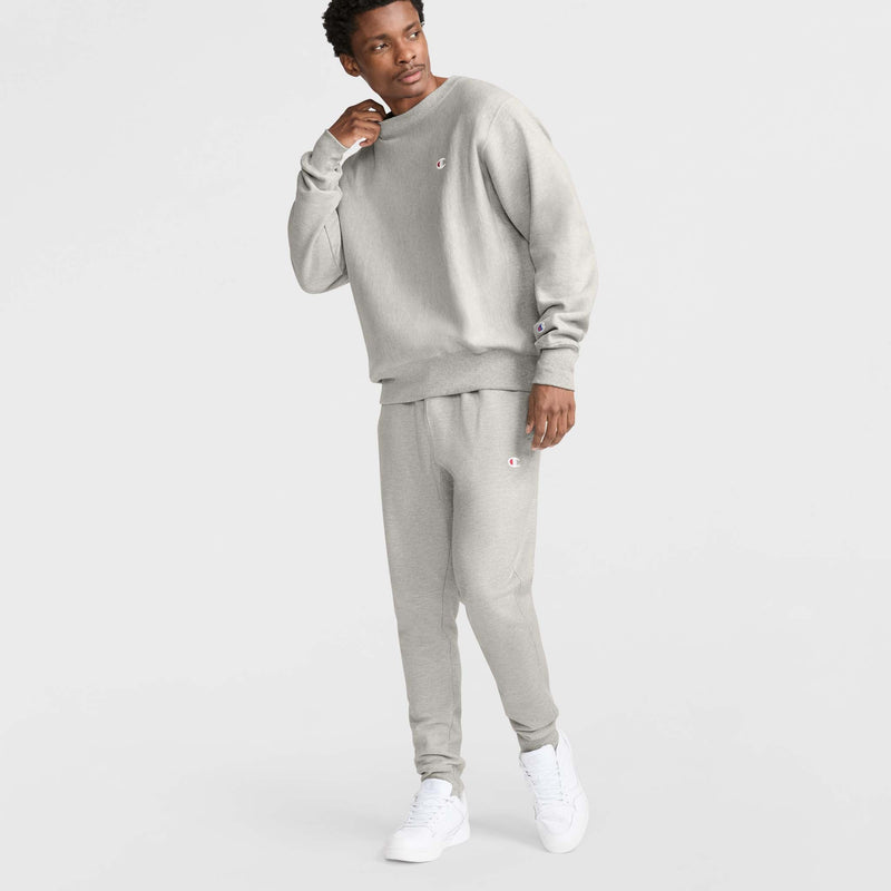 Champion Reverse Weave Crewneck Sweatshirt, C Logo in New Manhattan Mist Heather