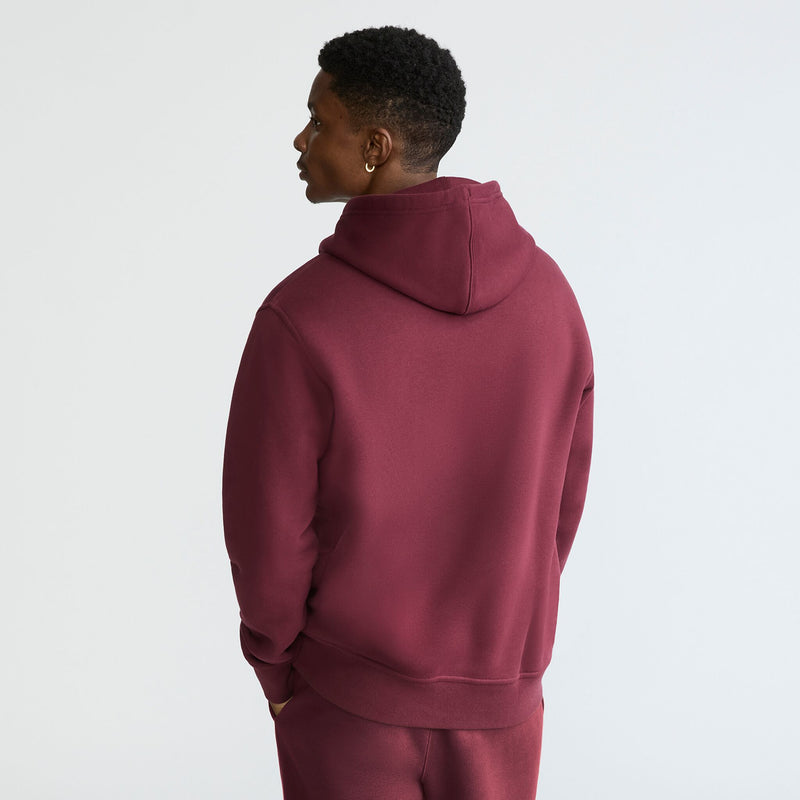 Champion Powerblend Hoodie, C Logo in Windsor Wine