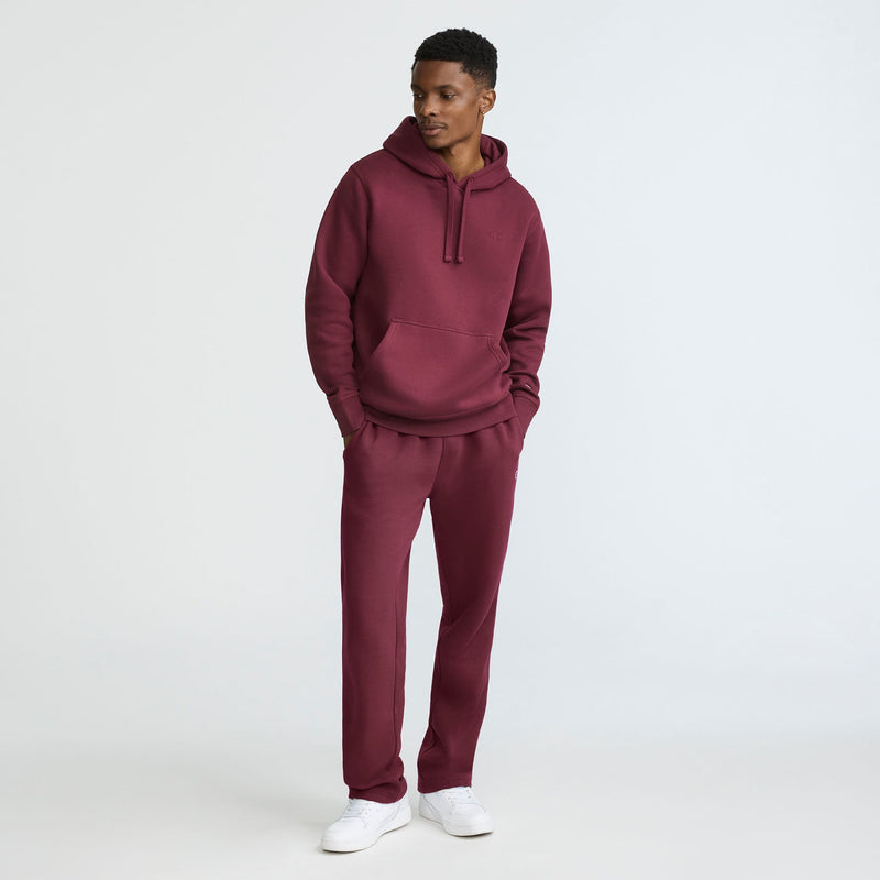 Champion Powerblend Hoodie, C Logo in Windsor Wine