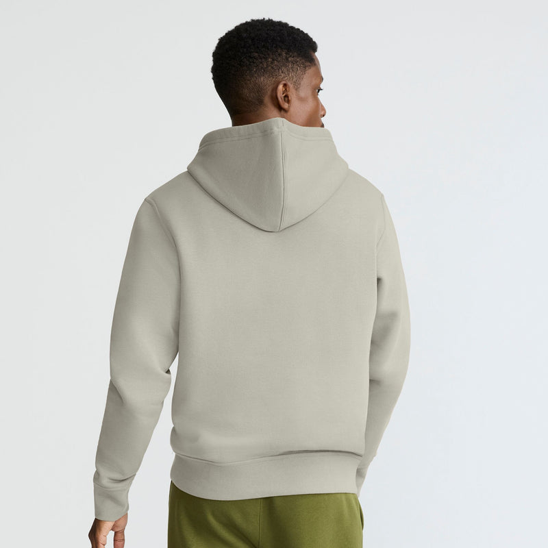 Champion Powerblend Hoodie, C Logo in Neutral Chino Beige