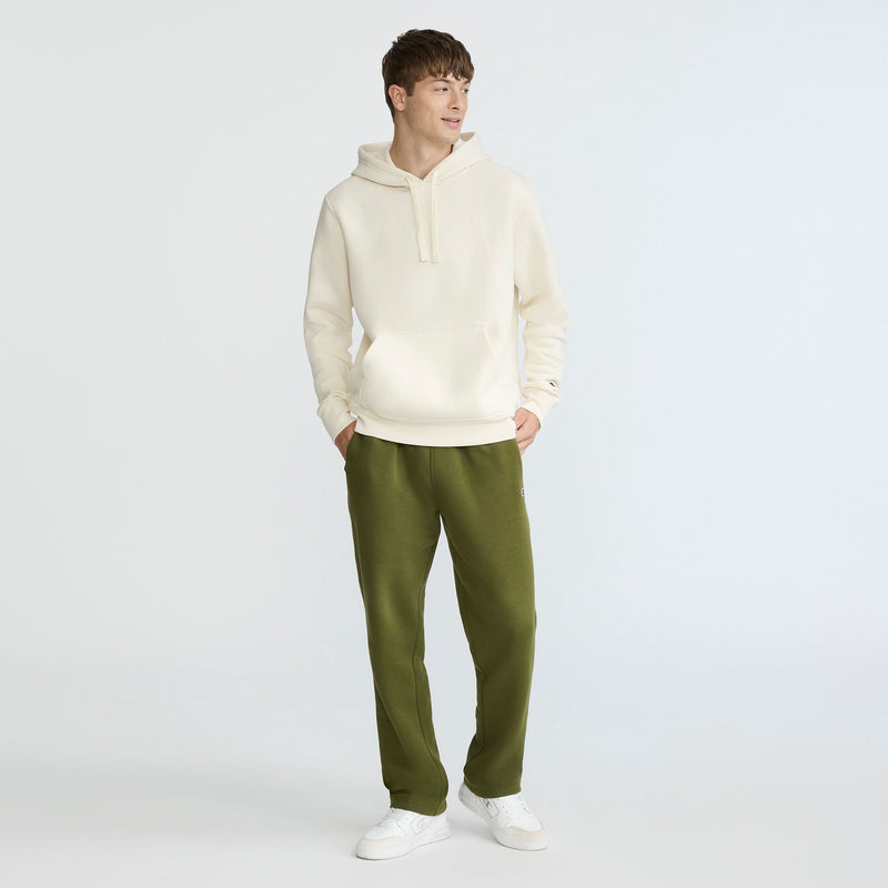Champion Powerblend Hoodie, C Logo in Turtledove