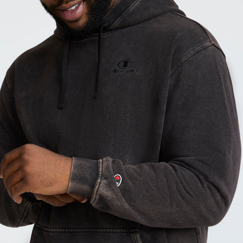 Champion Time Capsule Hoodie, Left Chest C" Champion Script Logo - Big & Tall in Black