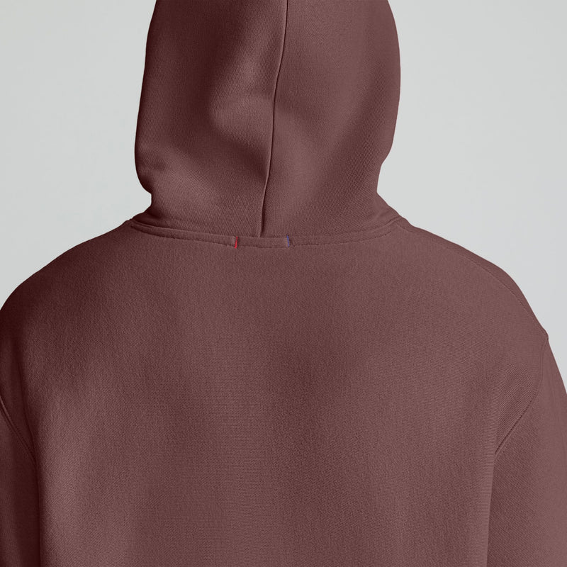 Champion Reverse Weave Hoodie, C Logo in Fancy Brown