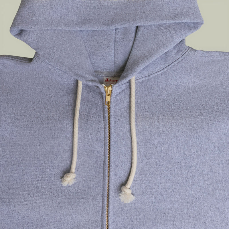 Champion USA Reverse Weave® Zip Hooded Sweatshirt in New Manhattan Mist Heather