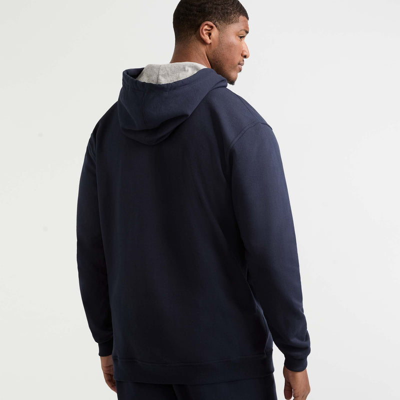 Champion Powerblend Hoodie, C Logo - Big & Tall in Navy
