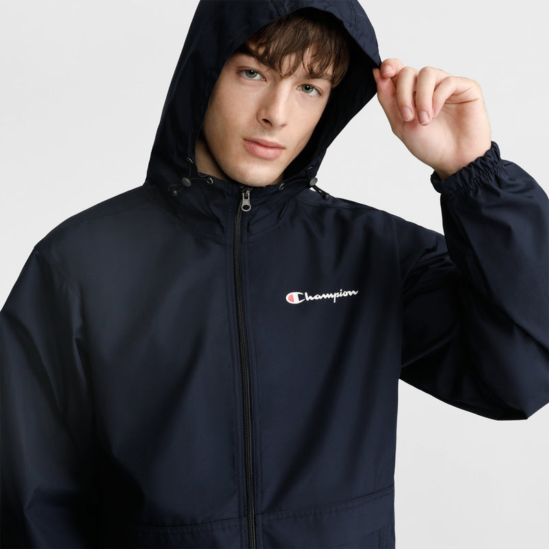 Champion Stadium Full-Zip Jacket, Script Logo in Navy