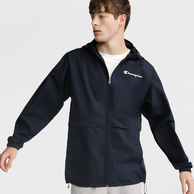 Champion Stadium Full-Zip Jacket, Script Logo in Navy