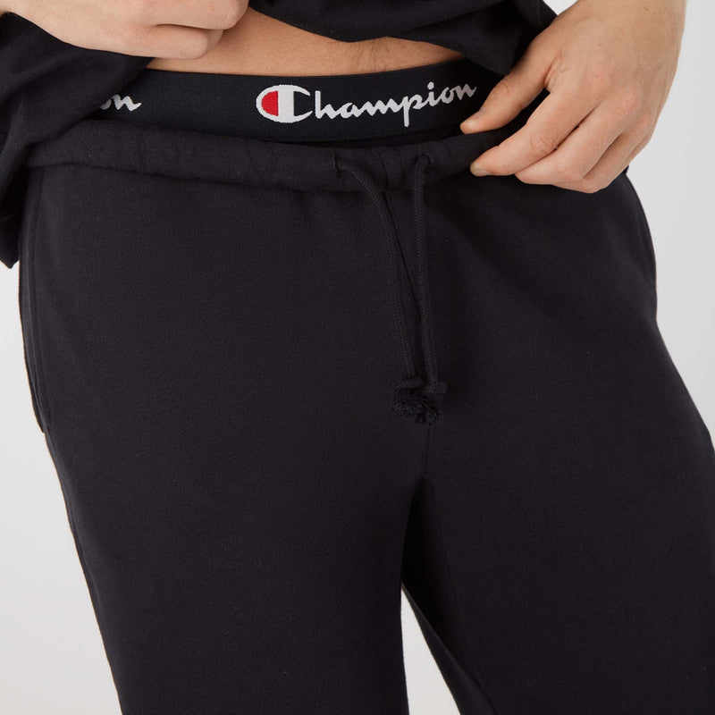 Champion Reverse Weave Sweatpant, C Logo (Reshop Test) in Black