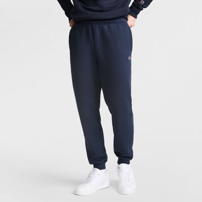 Champion Powerblend Joggers, C Logo in Navy