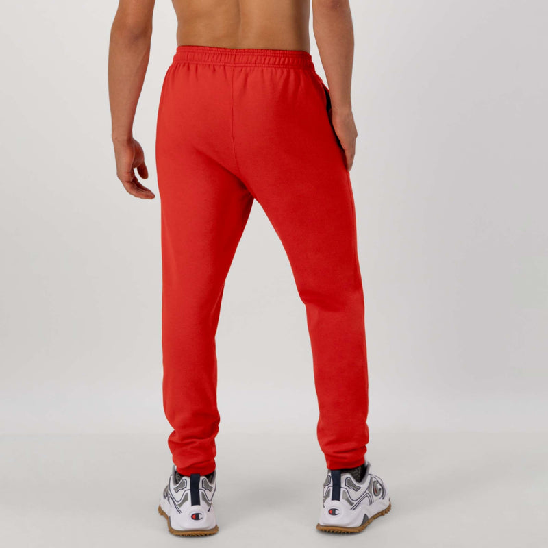 Champion Powerblend Joggers, C Logo in Scarlet