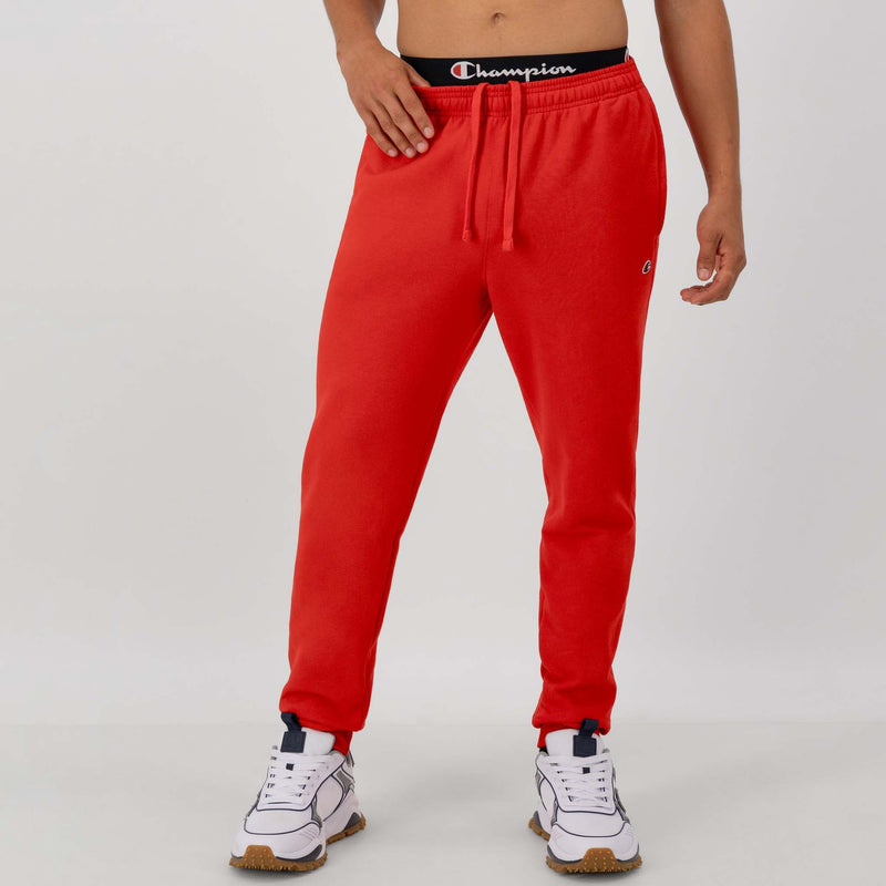 Champion Powerblend Joggers, C Logo in Scarlet