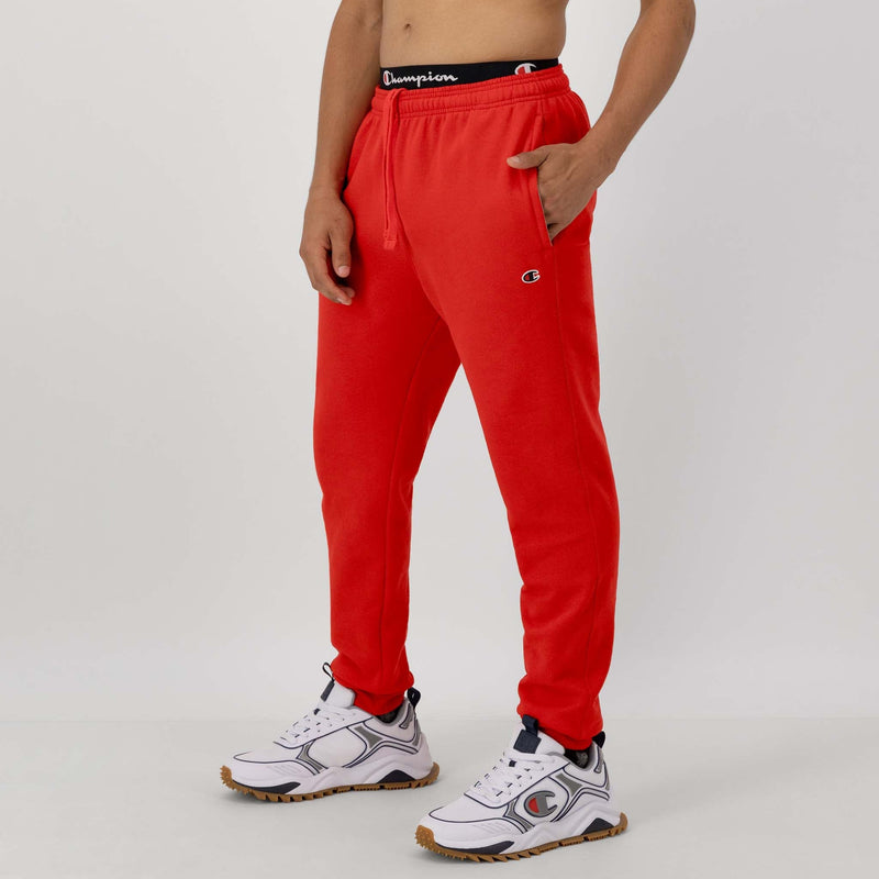 Champion Powerblend Joggers, C Logo in Scarlet
