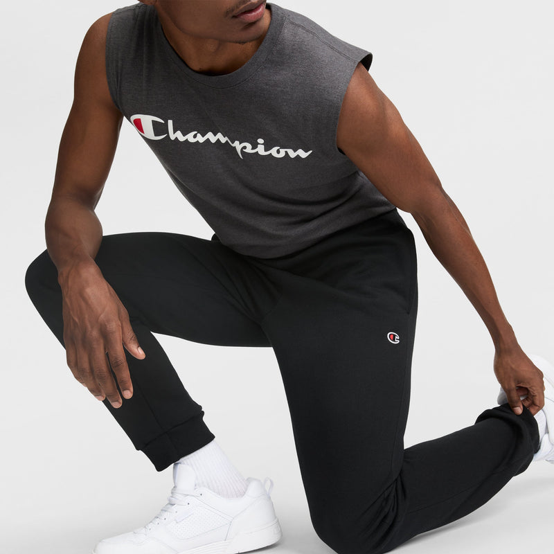 Champion Powerblend Joggers, C Logo in Black