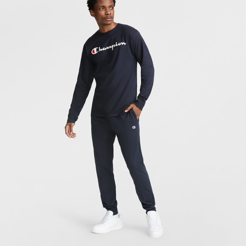 Champion Lightweight Lounge Joggers, C Logo in Navy