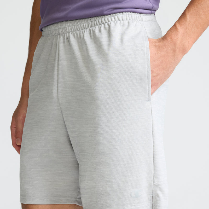 Champion 10" Moisture Wicking, Sport Shorts in Platinum Silver Heather