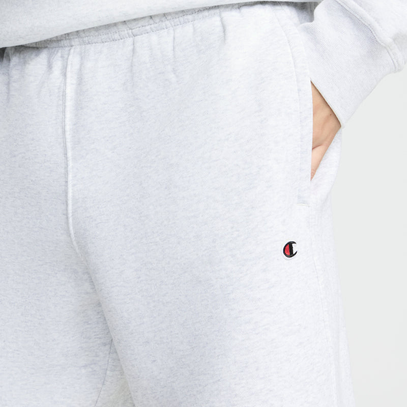 Champion 10" Powerblend Fleece Short in Platinum Silver Heather