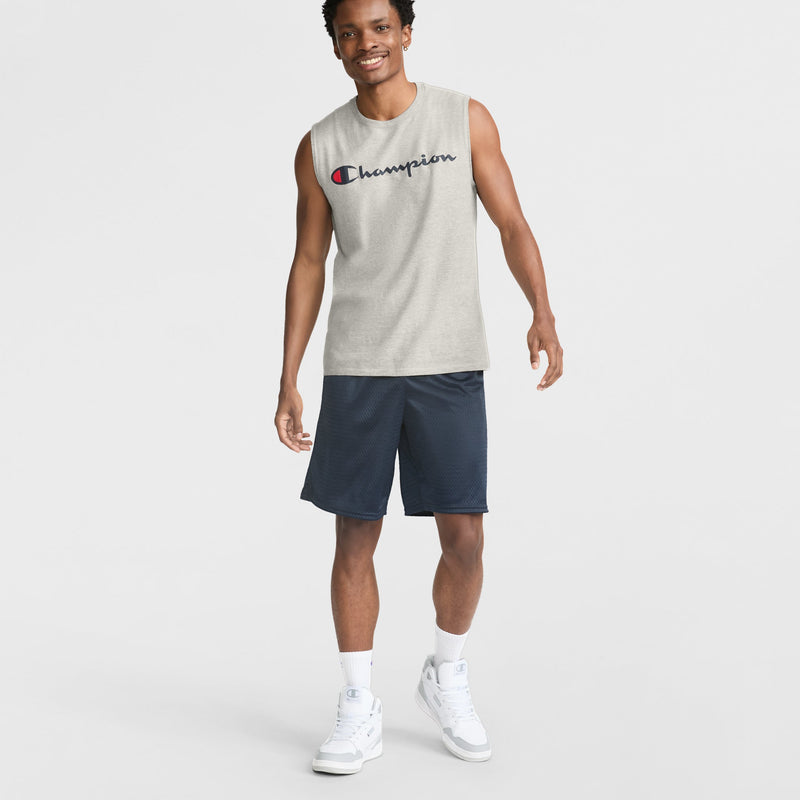 Champion 9" Classic Mesh Shorts, C Logo in Navy