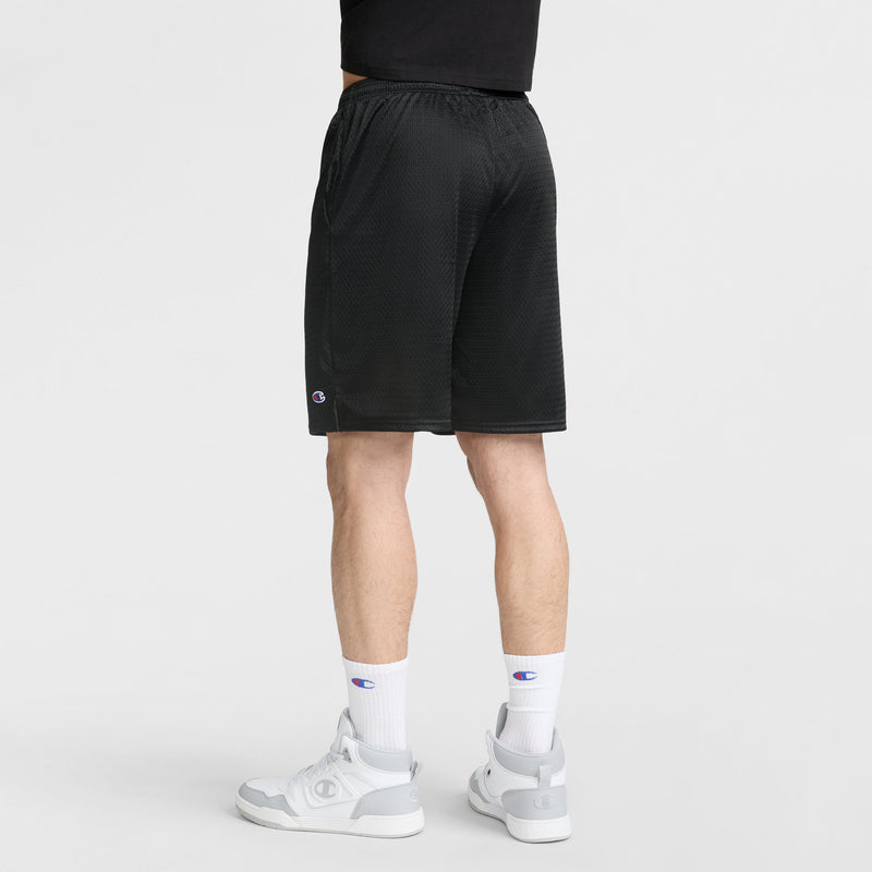 Champion 9" Classic Mesh Shorts, C Logo in Black