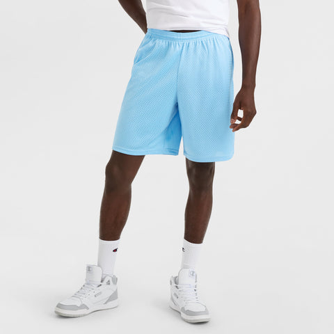 Champion 9" Classic Mesh Shorts, C Logo in Swiss Blue