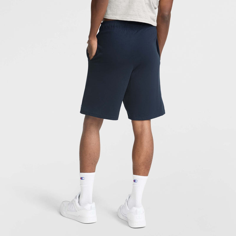 Champion 9" Lightweight Lounge Shorts, C Patch Logo in Navy