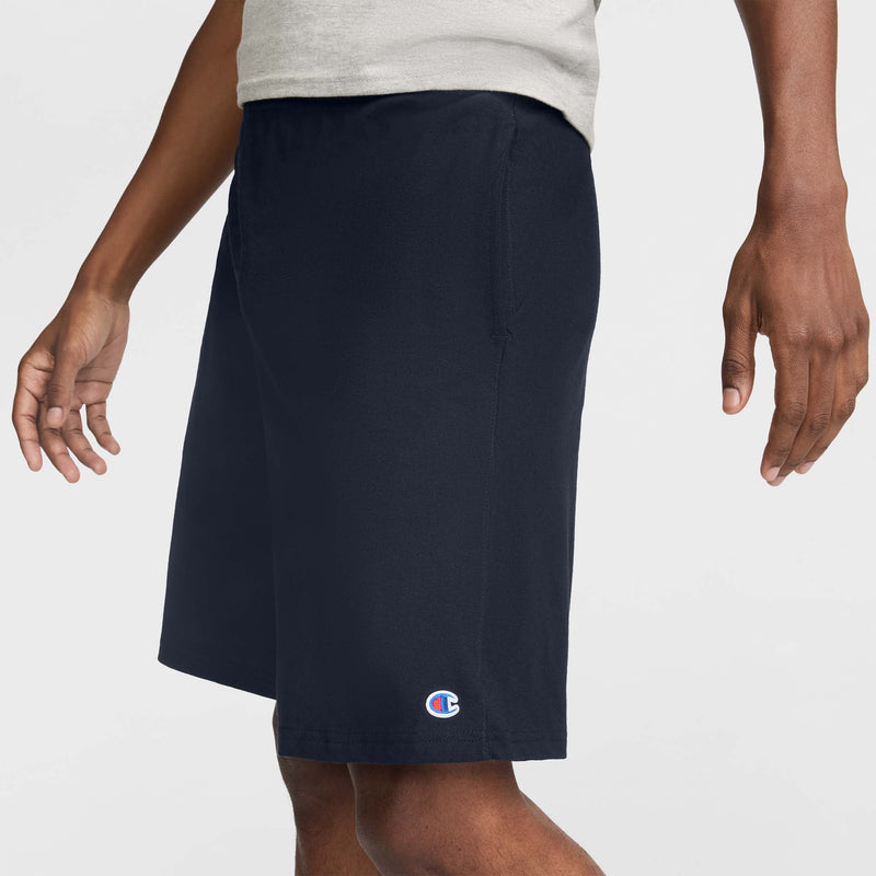 Champion 9" Lightweight Lounge Shorts, C Patch Logo in Navy