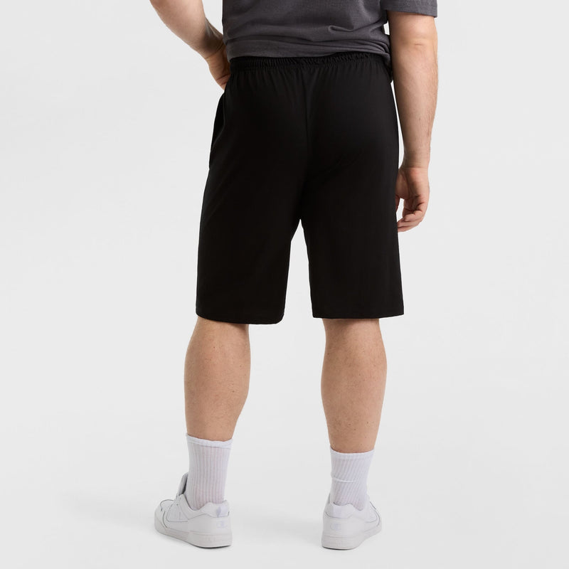 Champion Lightweight Lounge Shorts, C Patch Logo - Big & Tall in Black