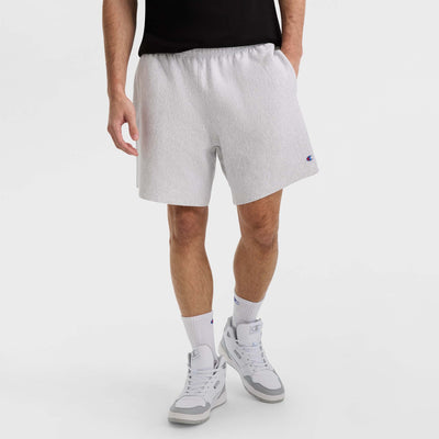Champion 7" Reverse Weave Cut-Off Shorts, C Logo in New Manhattan Mist Heather