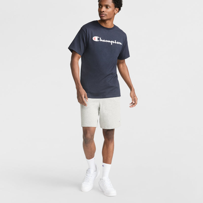 Champion Classic Graphic T-Shirt, Script Logo in Navy