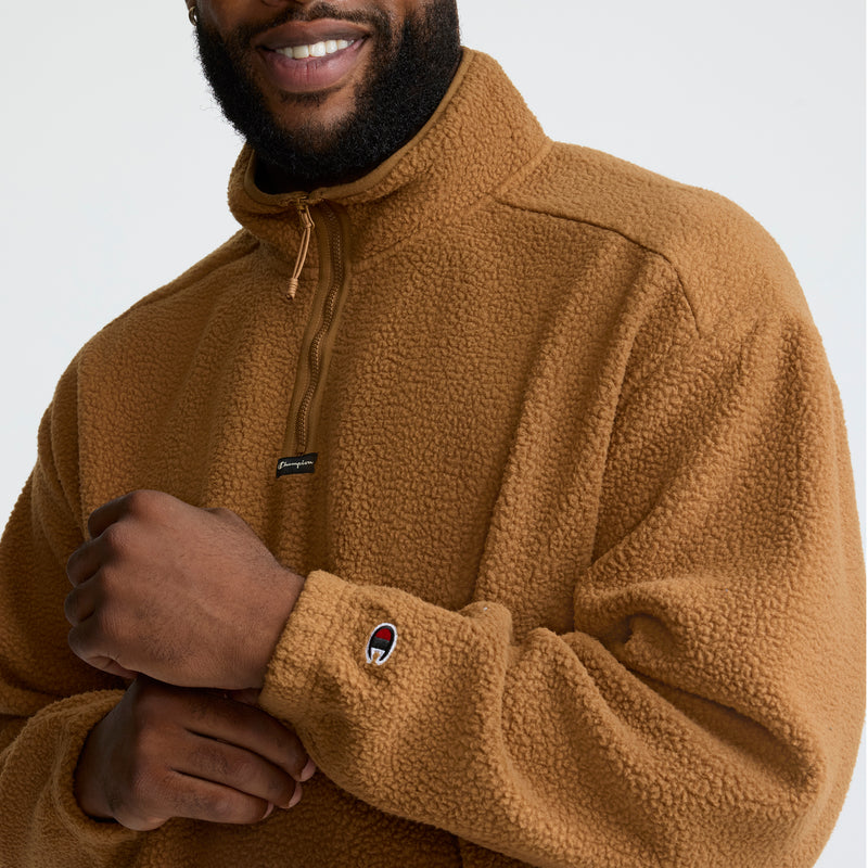 Champion Micro Fleece 1/4 Zip - Big & Tall in Western Brown