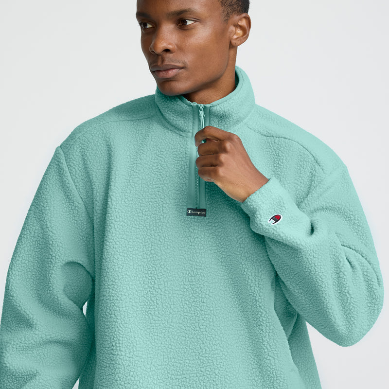Champion Micro Fleece 1/4 Zip in Milky Way Bl