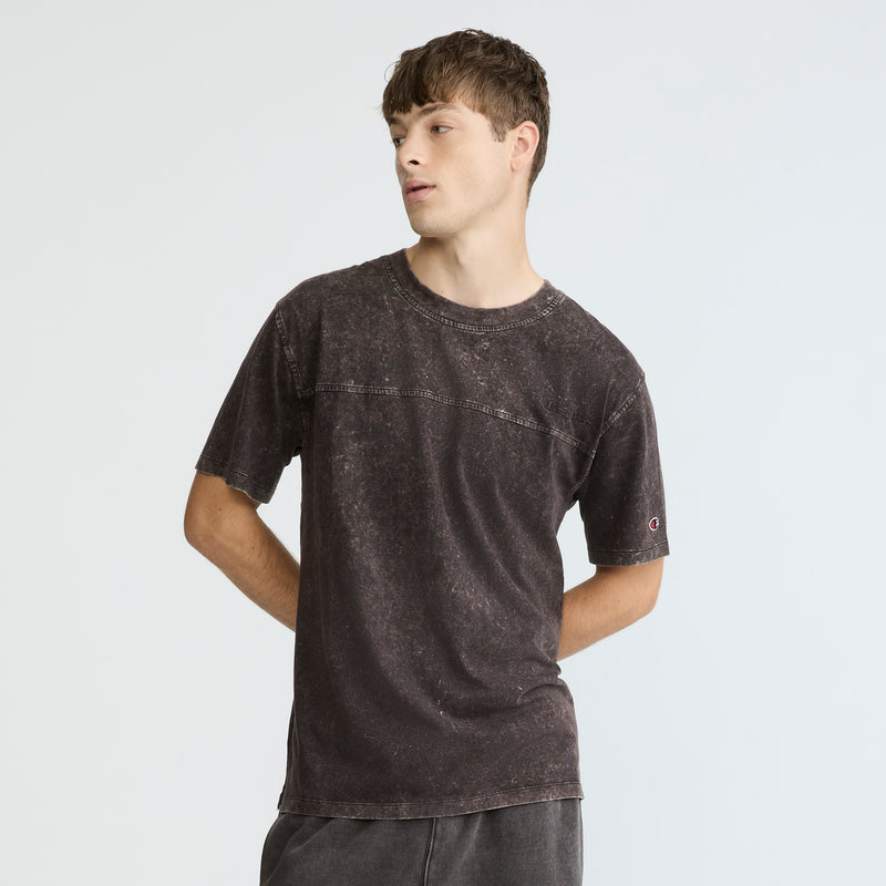Champion Vintage Wash Knit T-Shirt in Black