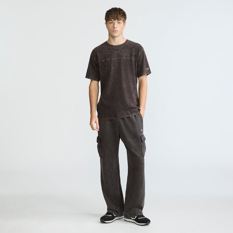 Champion Vintage Wash Knit T-Shirt in Black