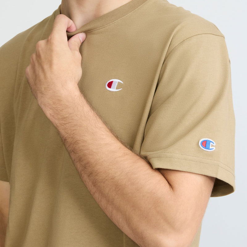 Champion Short-Sleeve T-Shirt in Sand Pepper Khaki