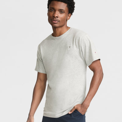 Champion Classic T-Shirt, C Logo in New Manhattan Mist Heather