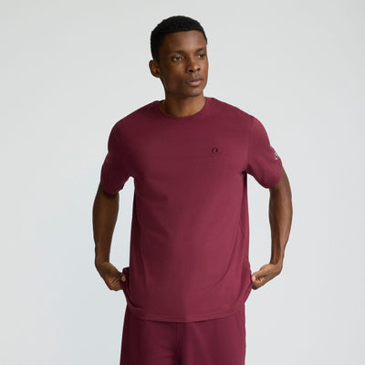 Champion Classic T-Shirt, C Logo in Windsor Wine