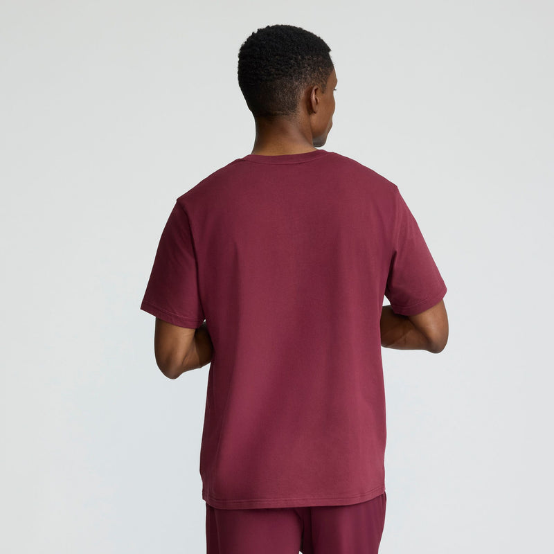 Champion Classic T-Shirt, C Logo in Windsor Wine