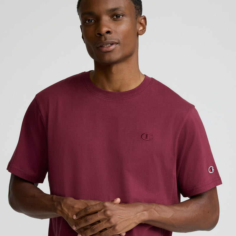 Champion Classic T-Shirt, C Logo in Windsor Wine