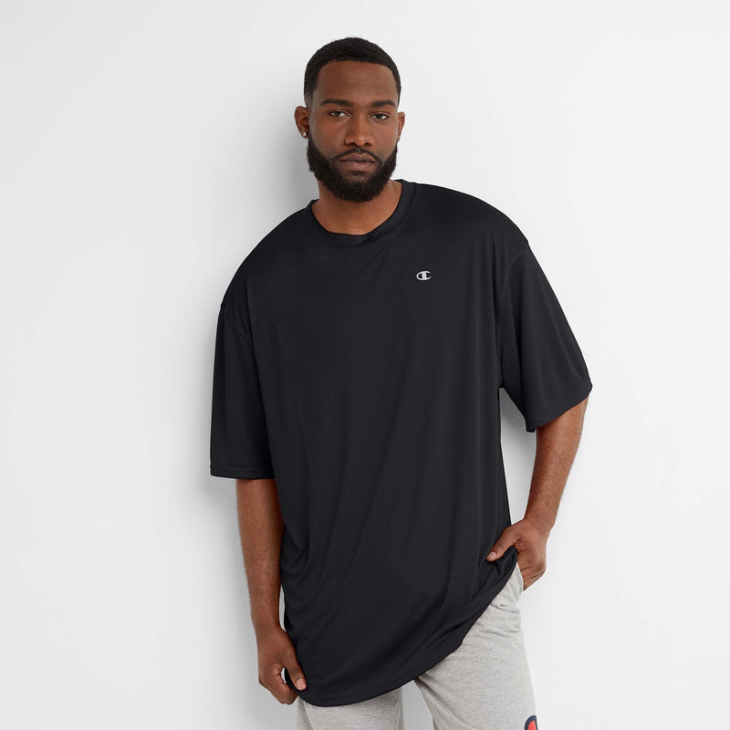 Champion Sport T-Shirt, Reflective C Logo - Big & Tall in Black