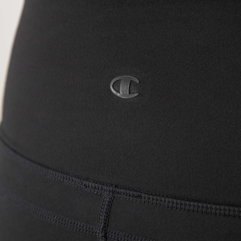 Champion Soft Touch Flare Leggings, Anti Odor, C Logo in Black