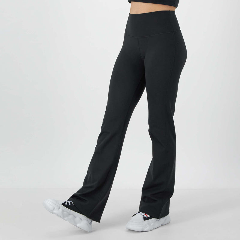 Champion Soft Touch Flare Leggings, Anti Odor, C Logo in Black