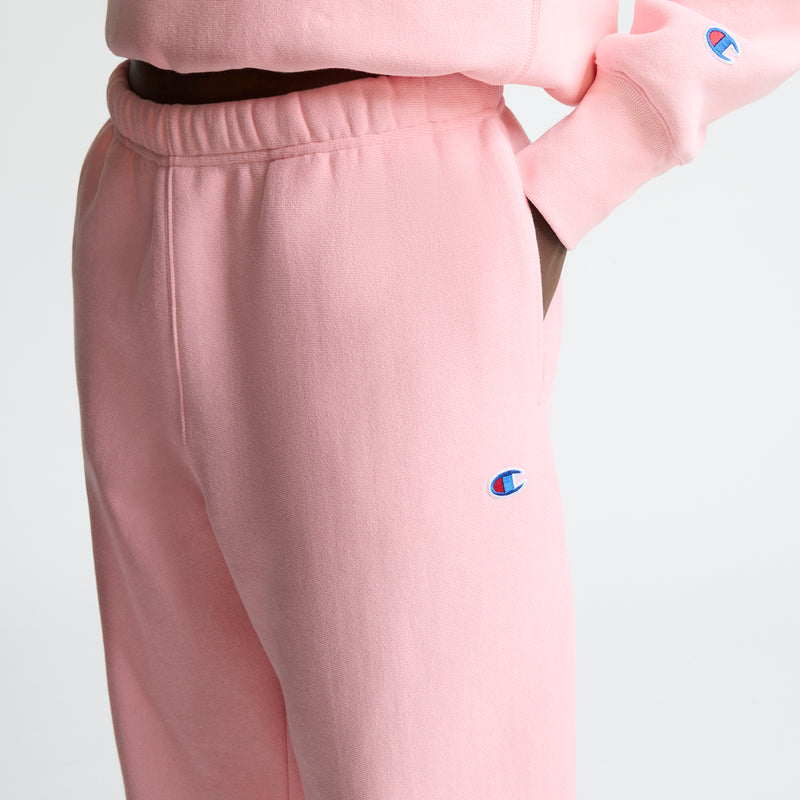 Champion Essentials Reverse Weave Cinched Bottom Sweatpants in Coral Glow