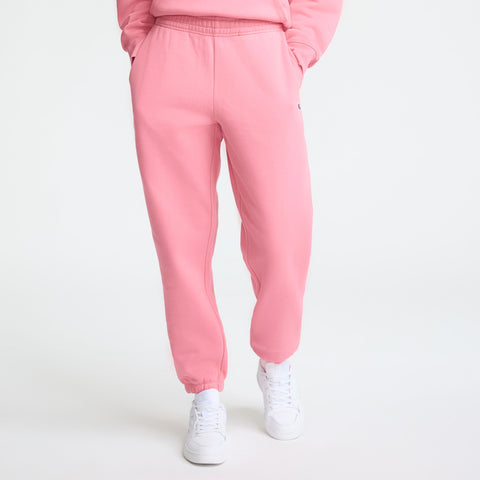 Champion Powerblend Oversized Sweatpants, C Logo in Bubblegum