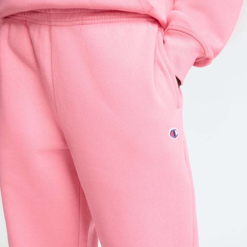 Champion Powerblend Oversized Sweatpants, C Logo in Bubblegum